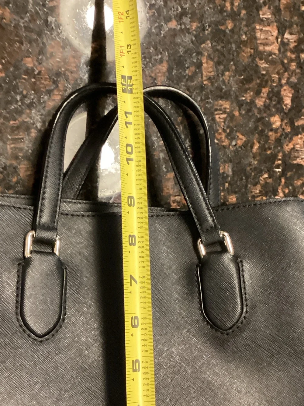 kate spade Black Saffiano Leather Top-Handle Tote
